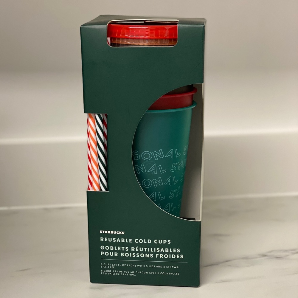 Starbucks holidays 2019 Christmas cold cups 5 pack